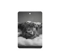 Highland Cow In A Bathtub - Ambientadores para coche, 4 unidades, tarjetas perfumadas colgantes, tarjetas perfumadas para coche, tabletas de aromaterapia