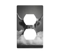 Highland Cow in A Bathtub - Cubierta decorativa para interruptor de luz, 1 banda, placa de pared para cocina, baño, tamaño 7 x 11,4 cm