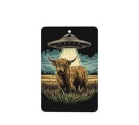 Highland Cow In A Field - Ambientadores para coche, 4 unidades, tarjetas perfumadas colgantes, tarjetas perfumadas para tabletas de aromaterapia de coche