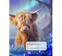 Highland Cow in a Mystical Crystal Field 100 Page Notebook