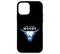 Highland Cow Just A Little Moody Funny Scotland Minimalista Carcasa para iPhone 12 mini