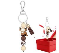 Highland Cow Keychain, Cute Animal Keychain Durable Silicone Material, On Backpack Unisex Gift For Cow Lovers Friends Family Birthday Christmas