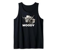 Highland Cow Lover Moody Western Cattle Rancher Camiseta sin Mangas