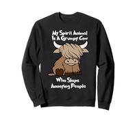 Highland Cow My Spirit Animal es una Vaca gruñona Sudadera