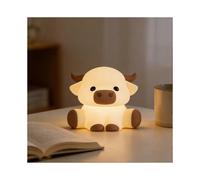 Highland Cow Night Light for Kids, Squishys Silicone Lamp, Dimmable Touch Sensor Cute Animal Lamp for Nursery, Bedroom, Gifts for Boys and Girls