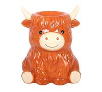 Highland Cow - Quemador de aceite y calentador de cera | Decoración de fragancia para el hogar | Cerámica