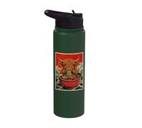 Highland Cow Ramen Kawaii Anime Hombres Mujeres Japonés Stainless Steel Insulated Water Bottle