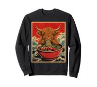 Highland Cow Ramen Kawaii Anime Hombres Mujeres Japonés Sudadera