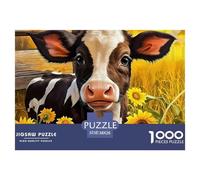 Highland Cow Resting in Vibrant Meadow Piezas De Encaje Duraderas Hobby para Tiempo Libre, Noches, Fines De Semana Y Periodos De Vacaciones 38x26cm/1000pcs