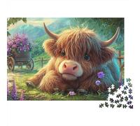 Highland Cow Rompecabezas Único 1000 Piezas para Adultos Alpaca Colorido Desafiante y Estimulante Rompecabezas para Adultos Diversión 100% Cartón Reciclado 70x50cm/1000pz