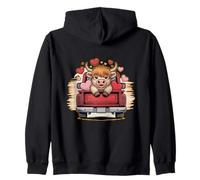 Highland Cow San Valentín Lindo Romántico Granja Animal Love Sudadera con Capucha
