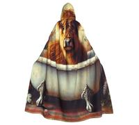 Highland-Cow-Sitting-Bathtub - Capa con capucha para disfraz de Halloween