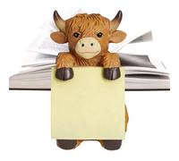 Highland Cow - Soporte para notas adhesivas de resina con diseño de, dispensador de bloc de notas de emergente | 3 x 3 pulgadas, 100 hojas de notas adhesivas para oficina, hogar, aula
