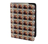 Highland Cow - Soporte para pasaporte imprescindible para mujeres y hombres, compatible con todos los pasaportes estándar, Black, Talla única