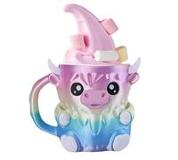 Highland Cow - Soporte para pintas de helado, bonita funda para taza de helado, funda impresa en 3D a prueba de fugas con mango anticongelante, reutilizable y aislado, se adapta a contenedores de