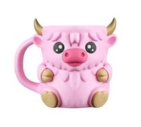 Highland Cow - Soporte para pintas de helado, diseño de animales lindos y reutilizables, 473 ml, recipiente de almacenamiento para utensilios de cocina