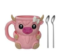 Highland Cow - Soporte para pintas de helado para Ben y Jerry con asa, regalos Ferdinand The Bull Lover, acero inoxidable