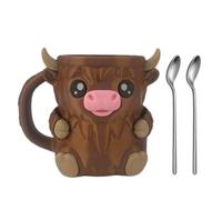 Highland Cow - Soporte para pintas de helado para Ben y Jerry con asa, regalos Ferdinand The Bull Lover, acero inoxidable