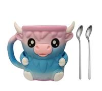 Highland Cow - Soporte para pintas de helado para Ben y Jerry con asa, regalos Ferdinand The Bull Lover, acero inoxidable
