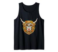 Highland Cow Souls Día De Muertos Día De Los Muertos Halloween Camiseta sin Mangas