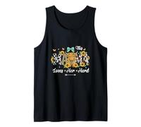 Highland Cow This Mama Loves Her Herd Día de la Madre Girasol Camiseta sin Mangas
