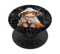 Highland Cow Western Halloween Funny Moo-Boo Design PopSockets PopGrip Adhesivo