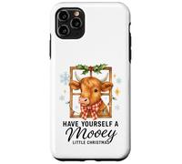 Highland Cow Window Cute Have a Mooey Christmas Carcasa para iPhone 11 Pro MAX