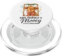 Highland Cow Window Cute Have a Mooey Christmas PopSockets PopGrip para MagSafe