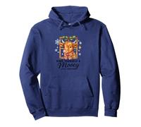 Highland Cow Window Cute Have a Mooey Christmas Sudadera con Capucha