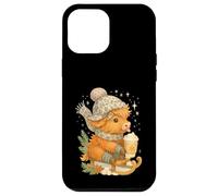 Highland Cow Winter Sled & Hot Cocoa Cute Watercolor Carcasa para iPhone 12 Pro MAX