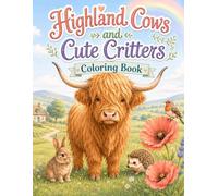 Highland Cows and Cute Critters: Coloring Book (The Sweet Little Coloring Collection)