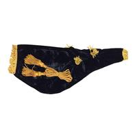 Highland - Funda de terciopelo negro con flecos dorados, gaita escocesa, tamaño 76,2 x 30,5 cm