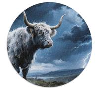 Highland Gatotle Puzzle Redondo 1000 Piezas Vida Silvestre Rompecabezas Impossible Idea De Regalo para Ella O Él para Adultos Y Jóvenes 1000pcs (67.5x67.5cm)