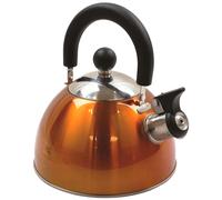 Highlander 2L Lujo Acero Inoxidable Ligero Silbido Hervidor Naranja Camping