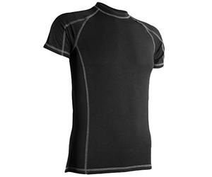 HIGHLANDER Hombre Bamboo 190 Manga Corta Top Negro tamaño L