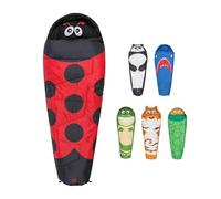 HiGHLANDER Saco de dormir para niños, para camping, senderismo, viajes, interiores o fiestas de pijamas, mochila ligera con temática de 920 g para un fácil transporte, estilo momia para niños pequeños, bolsas de dormir cálidas para niños