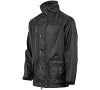 Highlander Tempest Táctico Hombres Chaqueta Impermeable Encapuchado Capa Negro