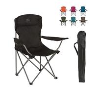 Highlander Traquair Folding Chair - Silla de Camping, Color Negro