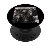 Highlander Último Día De Escuela Vacaciones De Verano Divertido Selfie PopSockets PopGrip Adhesivo