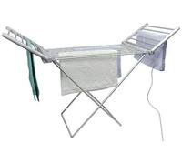 Highlands Secador eléctrico de ropa climatizada plegable secador de energía eficiente, secadora húmeda, estante de caballo, plata