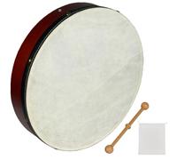 HighLight Instrumento irlandés Bodhran de 30,5 cm hecho a mano con parche de piel de cabra, tono nítido y musical, incluye mazo de madera dura