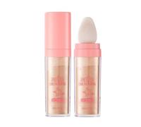 Highlighter con Polvo de Hadas - 3-en-1 Purpurina Cara & Body Shimmer, Barra de Rubor con Brillo 3D Impermeable (#Marrón dorado, 9g)