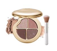 Highlighting Eye & Cheek Palette, 4-Color Glow Wardrobe Eye and Cheek Palettes, For Shading, Defining the Face, Blends Easily, All-Day Wear (01#)