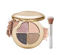 Highlighting Eye & Cheek Palette, 4-Color Glow Wardrobe Eye and Cheek Palettes, For Shading, Defining the Face, Blends Easily, All-Day Wear (03#)