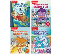 Highlights Hidden Pictures Sticker Fun - Juego de 4 libros