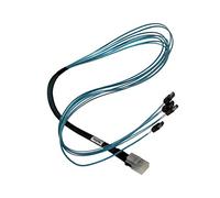 Highpoint INT MS-1M4S - Cable Interno Mini-SAS a 4 SATA (1 m), Color Negro