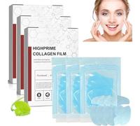 Highprime Collagen Film Mask Melting Collagen Film Soluble Collagen Hydrating Face Mask Tighten Skin Smooths Out Fine Lines Wrinkles (3box)
