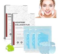 Highprime Collagen Film Mask Melting Collagen Film Soluble Collagen Hydrating Face Mask Tighten Skin Smooths Out Fine Lines Wrinkles (2box)