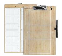 HIGHRAZON Portapapeles para entrenadores de voleibol, doble cara, borrado en seco, pizarra blanca de voleibol Burlywood para entrenadores, pizarra blanca de alineación con marcador para regalo de