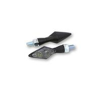Highsider 203-284 LED-Blinker/Positionsleuchte PEN HEAD DOUBLE, schwarzes Metallgehäuse, getöntes Glas, Paar, E-geprüft.